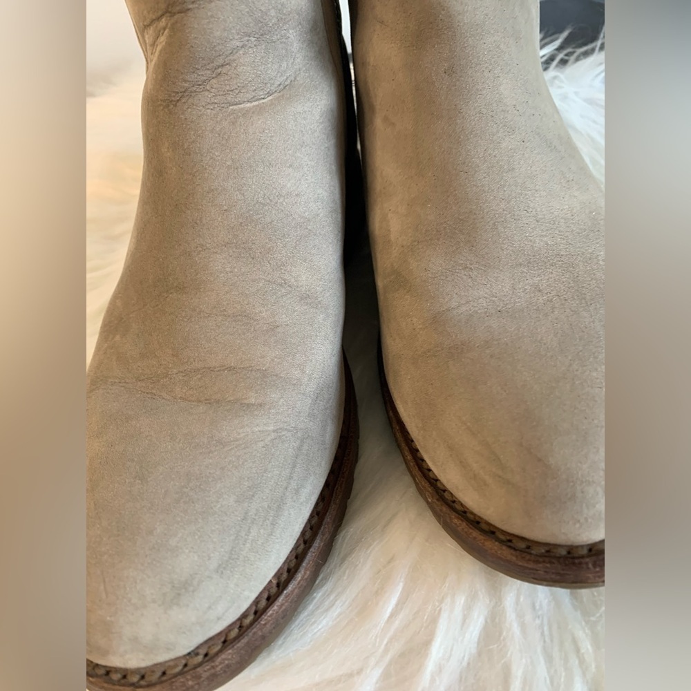 Frye Natalie Double Zipper Grey Boots - Size EU 36 - Picture 3 of 13